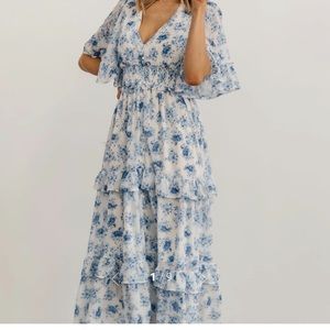 Blue and white Baltic born maxi dress
